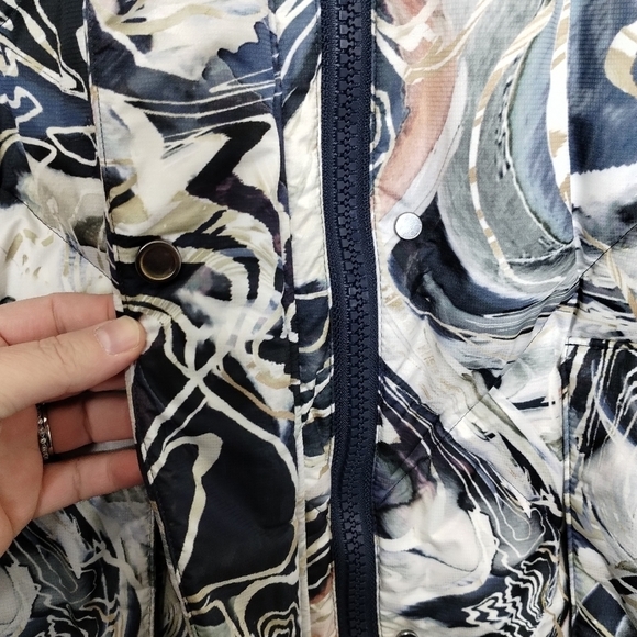 Sweaty Betty Matterhorn Parka Blue Glacier Print Women's size XL - Picture 5 of 12